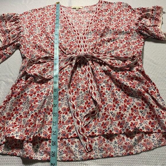 MAX STUDIO Floral Ruffled Sleeves Tie-waist Medium - Picture 8 of 9